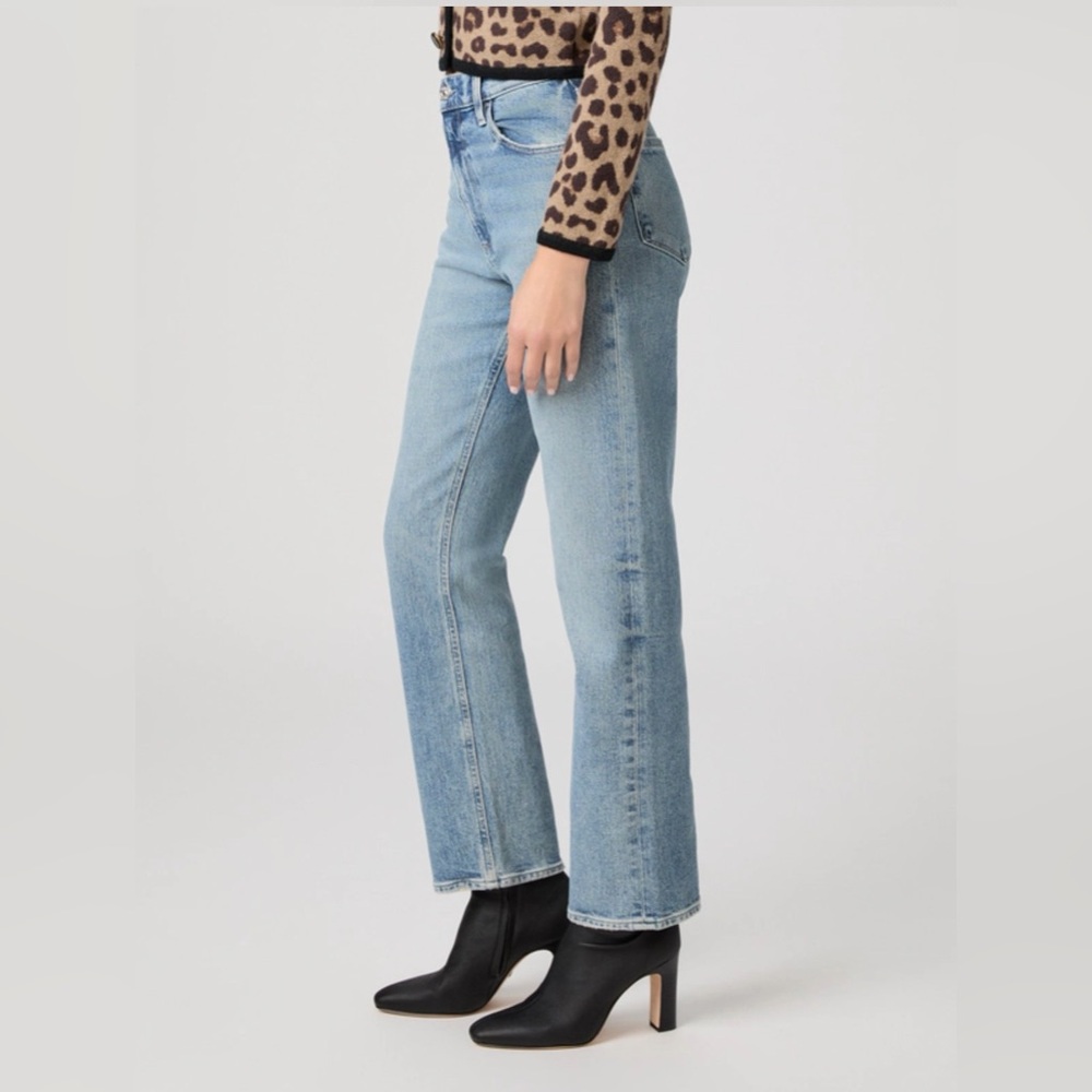 NWT. PAIGE SAWYER High Rise Straight Leg LightBlue Women's Jeans - Picture 11 of 12